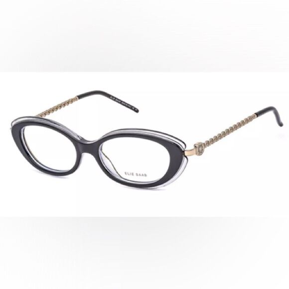 Elie Saab 049 Black Cat-Eye Glasses - Picture 2 of 2